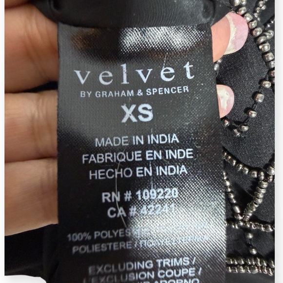 Velvet by Graham & Spencer Black Geometric Women's Blazer - Picture 6 of 6